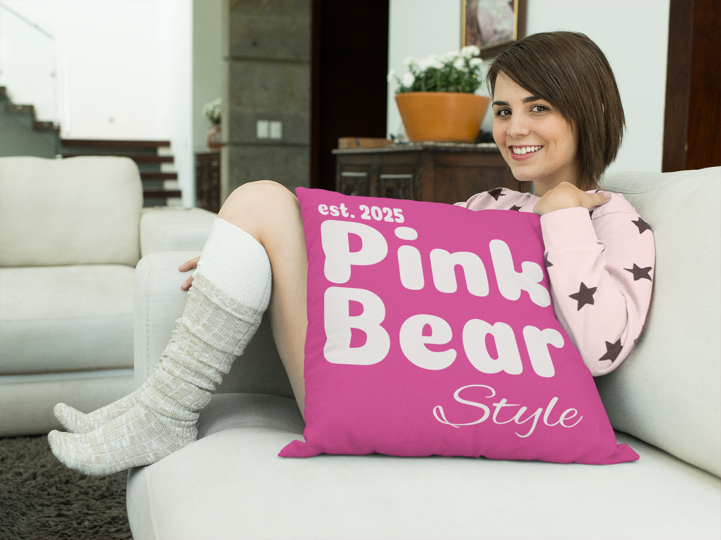 Pillow - Cute me! PinkBear Style Square Pillow