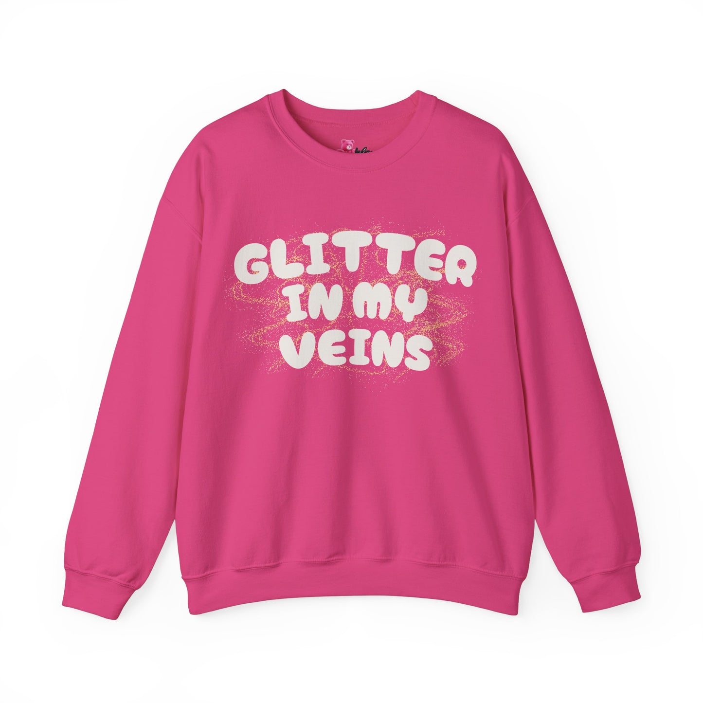 Glitter in My Veins Unisex Crewneck Sweatshirt - Fun & Cozy Gift for Animal Lovers