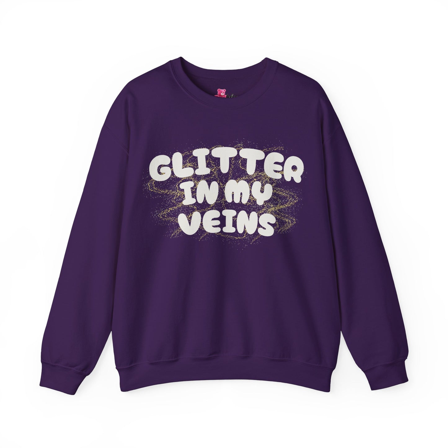 Glitter in My Veins Unisex Crewneck Sweatshirt - Fun & Cozy Gift for Animal Lovers