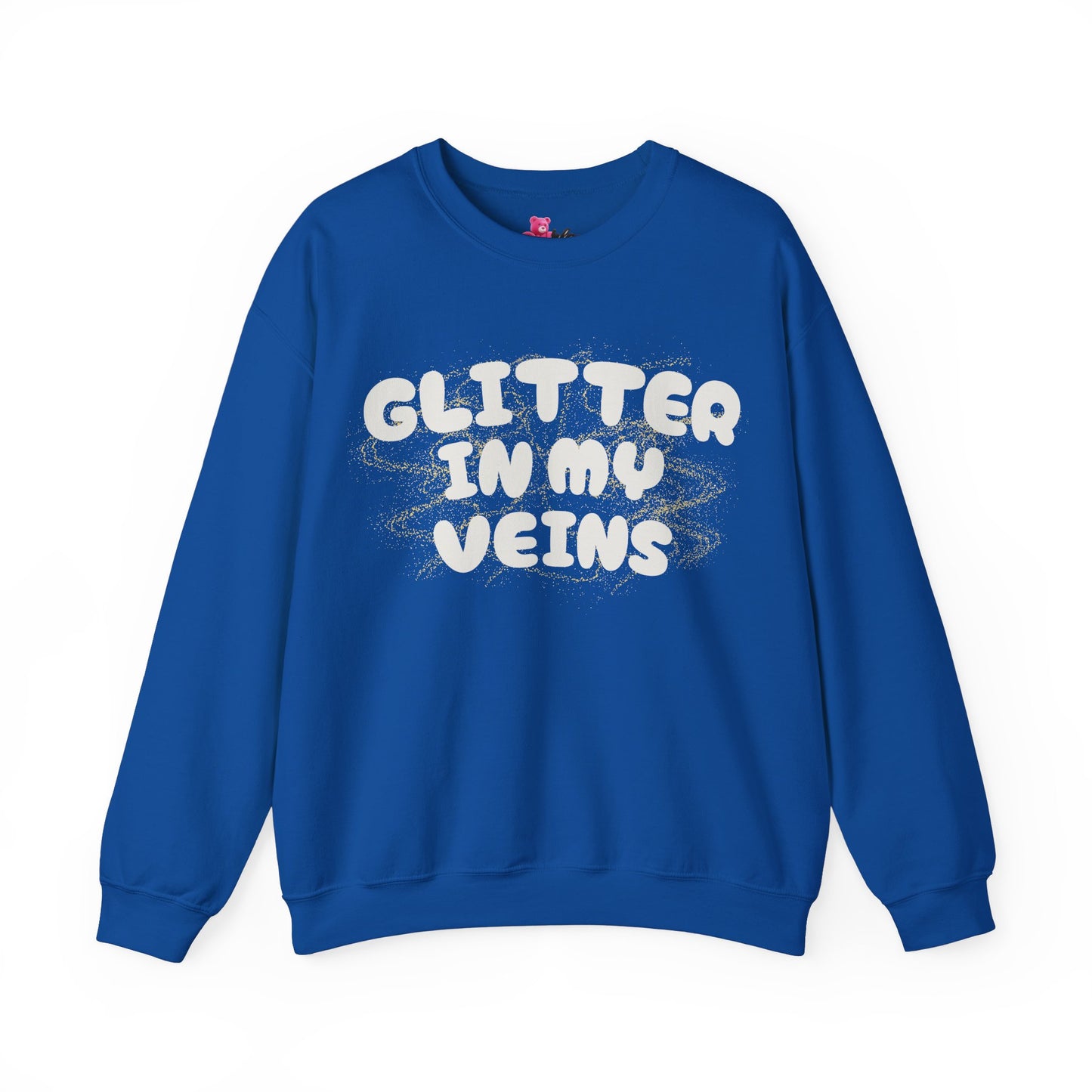 Glitter in My Veins Unisex Crewneck Sweatshirt - Fun & Cozy Gift for Animal Lovers