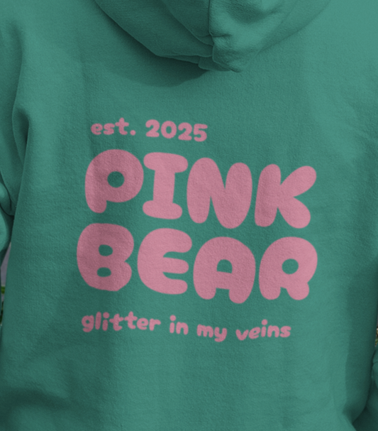 Pink Bear Glitter Unisex Hoodie - Cozy & Trendy Sweatshirt for Everyday Comfort