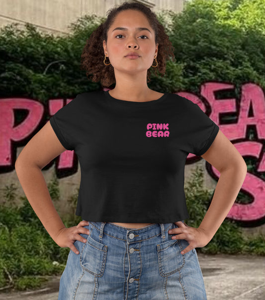 Crop Top PinkBear Embroidered